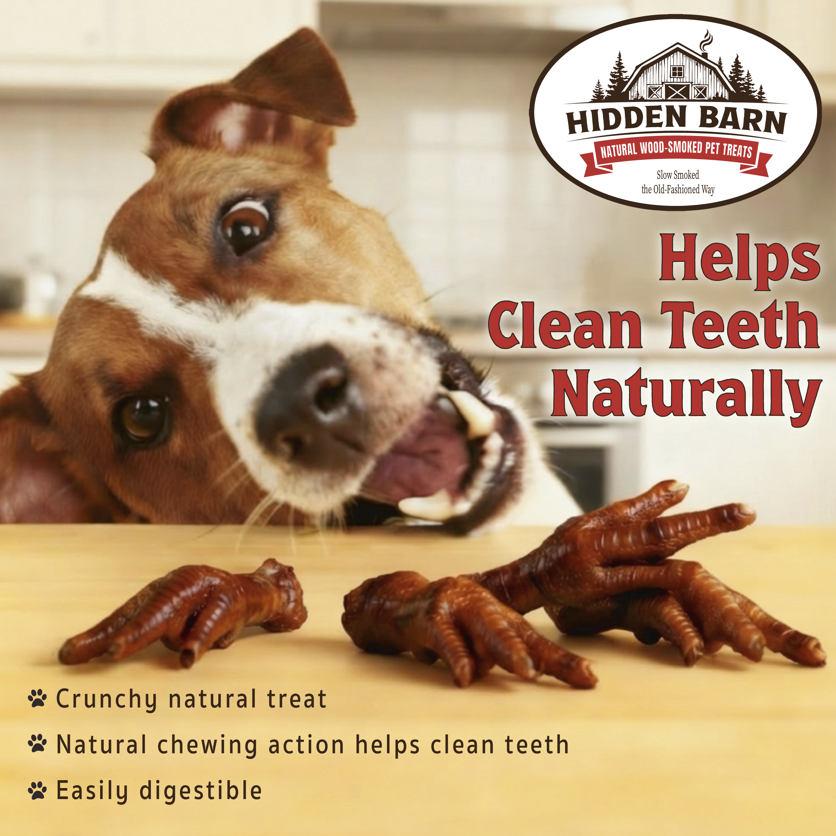 All-Natural Wood-Smoked & Slowly Dried Smoked Chicken Feet