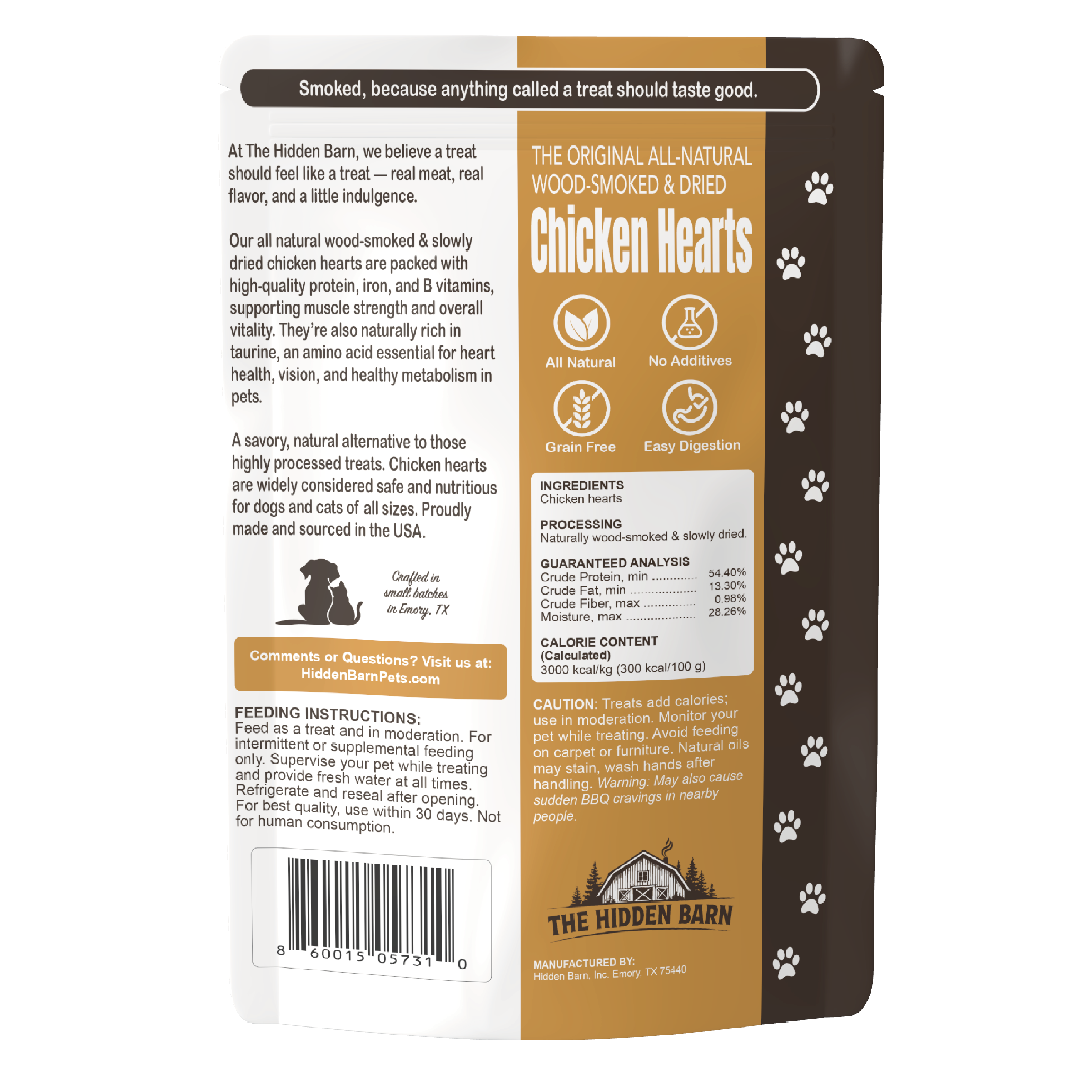 All-Natural Wood-Smoked & Slowly Dried Smoked Chicken Hearts