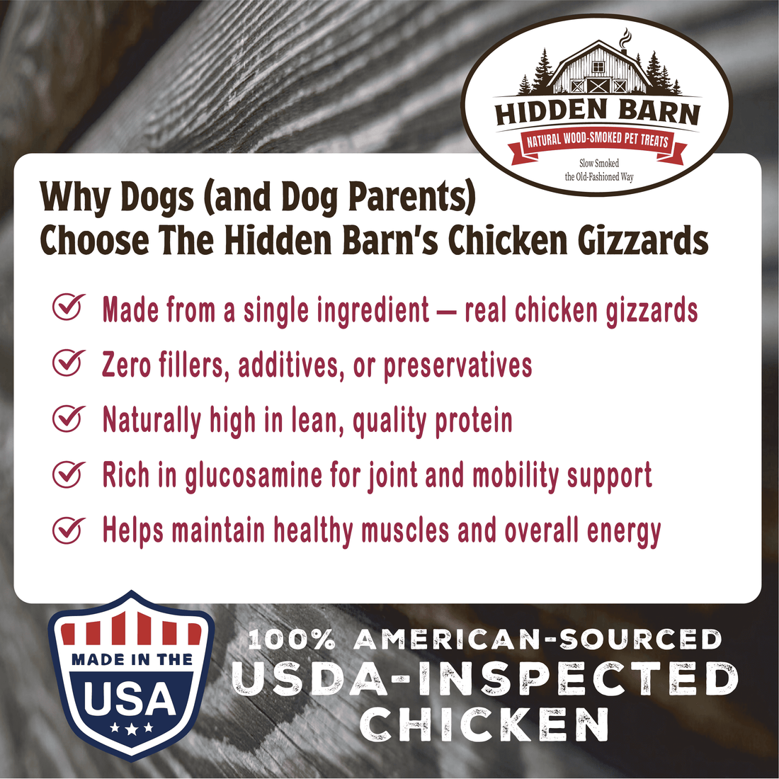 All-Natural Wood-Smoked & Slowly Dried Smoked Chicken Gizzards