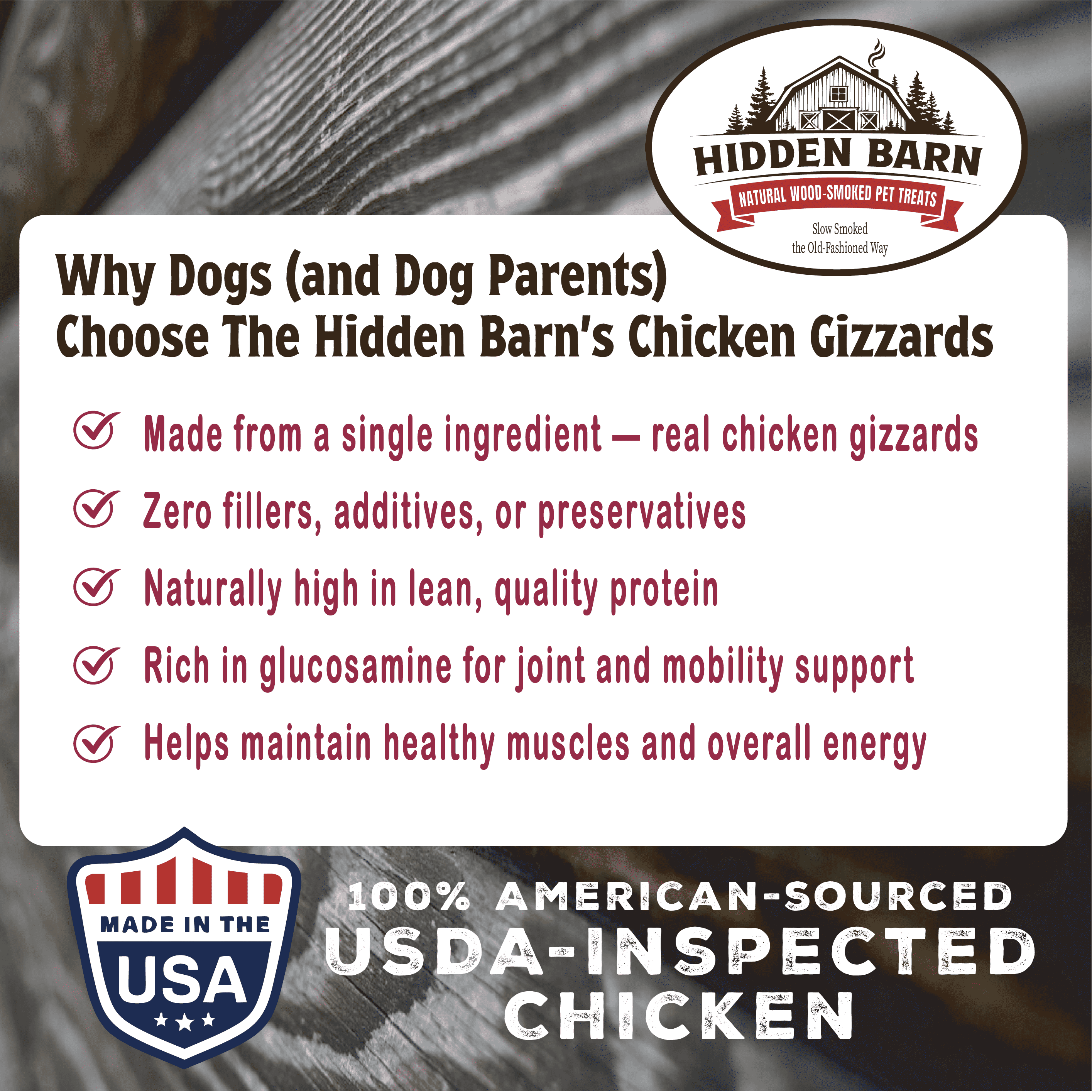 All-Natural Wood-Smoked & Slowly Dried Smoked Chicken Gizzards